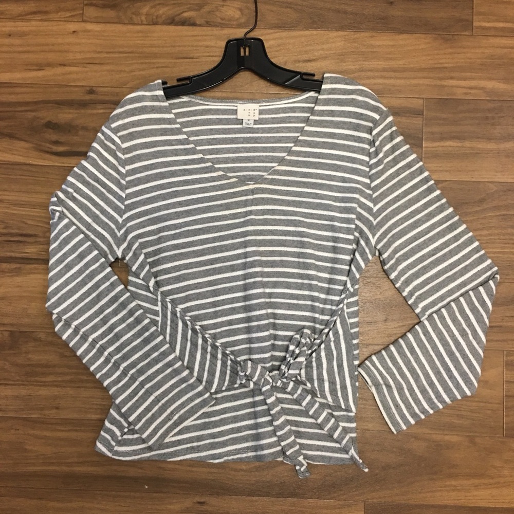 3/4 sleeve striped top